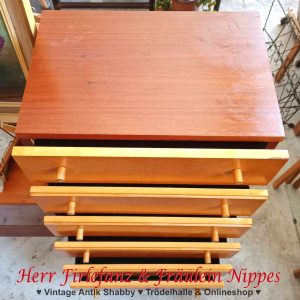 vintage ddr schmale kommode highboard sideboard mit vielen Schubladen Schubfächern (2)