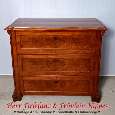 Antike Gründerzeit Kommode mit 3 großen abschließbaren Schubladen – 60 €