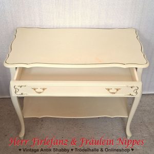 kleiner bestelltisch sideboard weiß gold im antik stil (2)