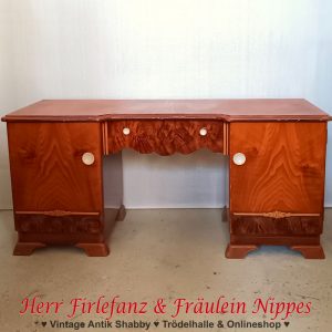 unterschrank antike bierlasur frisierkommode mit verzierungen zweifarbig furniert (3)