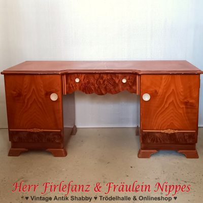 Unterschrank von antiker Frisierkommode und mit Bierlasur in Holzmaserung – 50 €